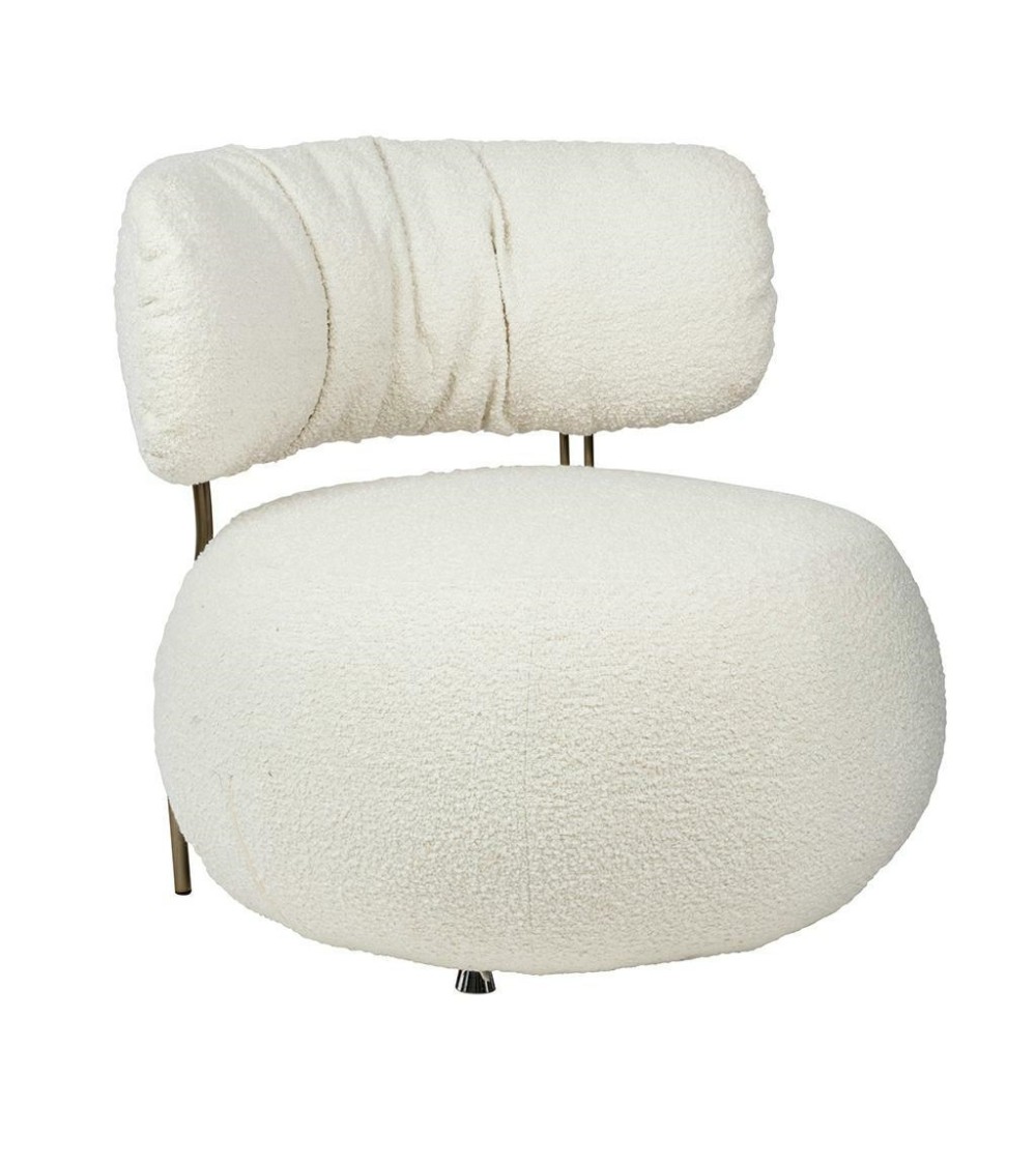 Fotel LOW TEDDY biały