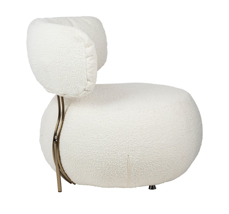Fotel LOW TEDDY biały