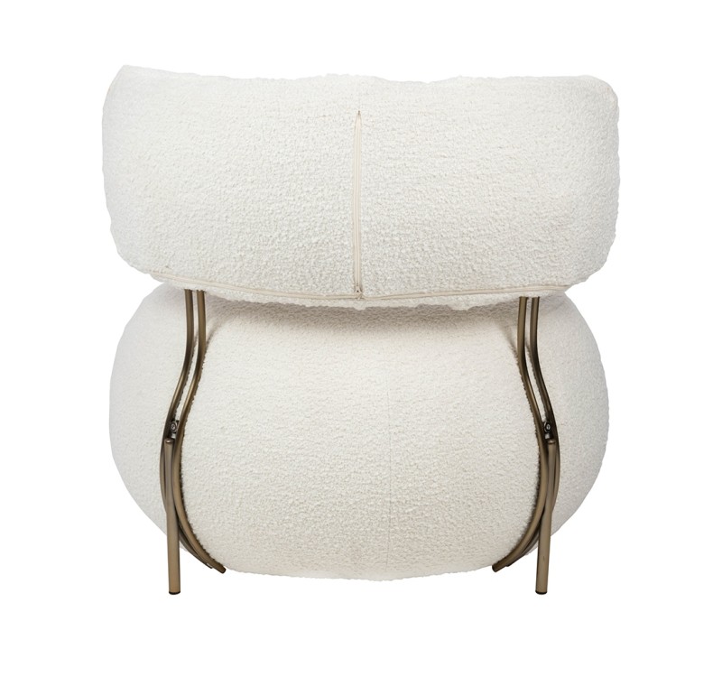 Fotel LOW TEDDY biały