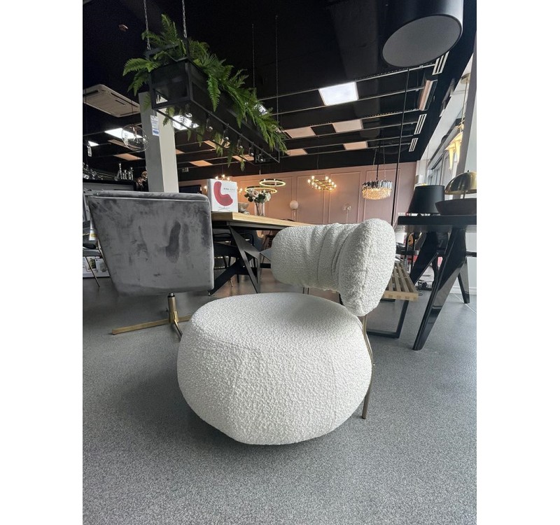 Fotel LOW TEDDY biały