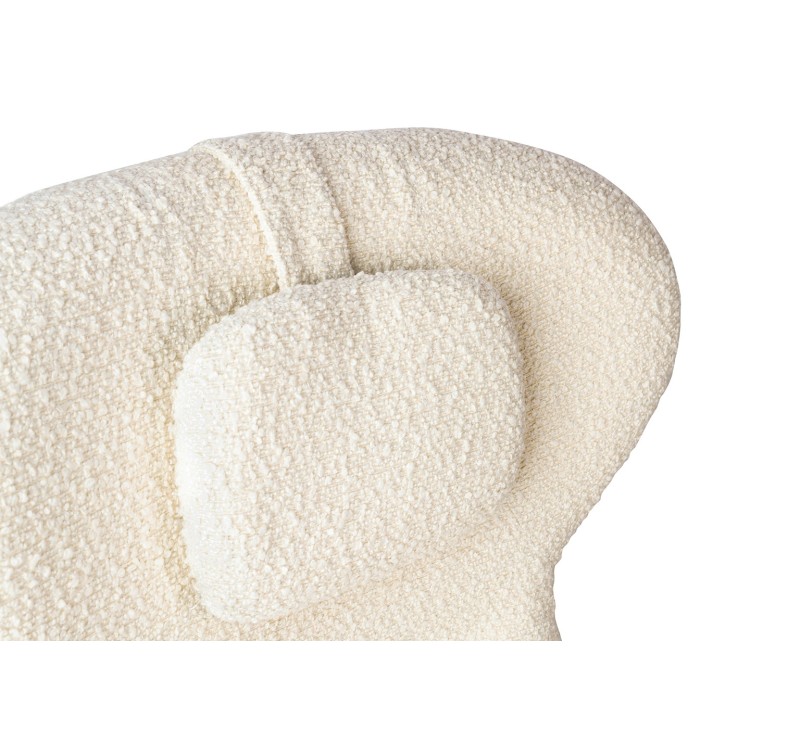 Fotel TEDDY GRAND beżowy z podnóżkiem