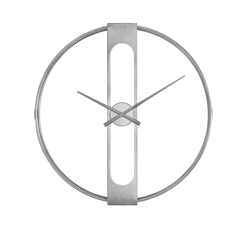 KARE zegar CLIP 60 srebrny