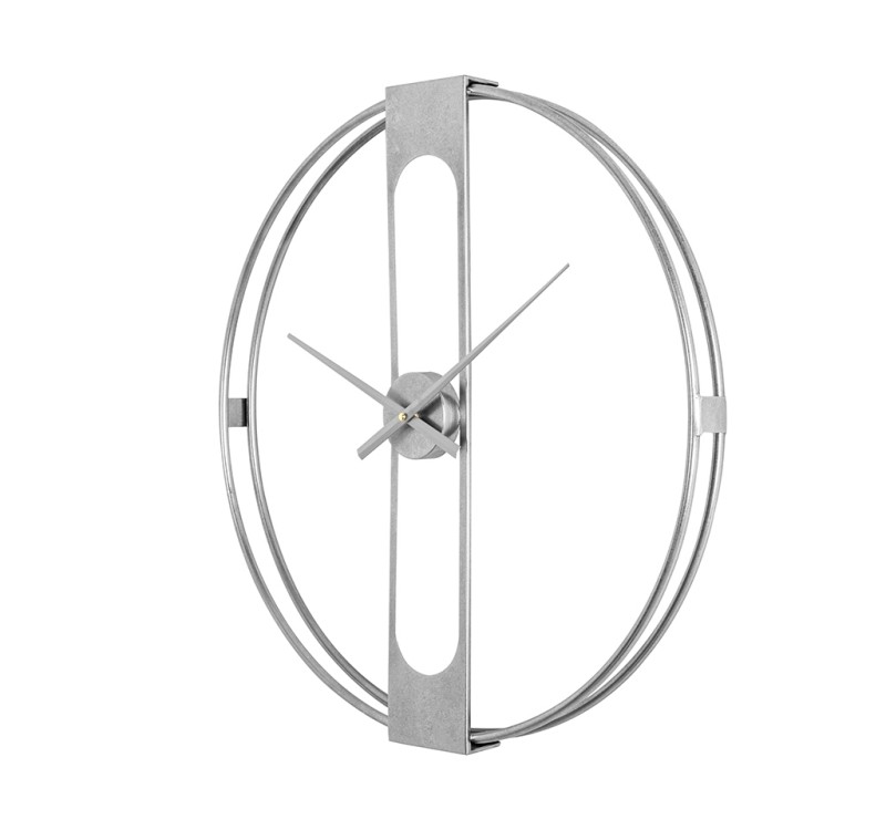 KARE zegar CLIP 60 srebrny