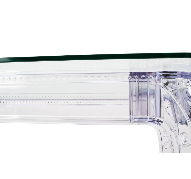 Stół KING 160 transparentny - poliwęglan, szkło hartowane