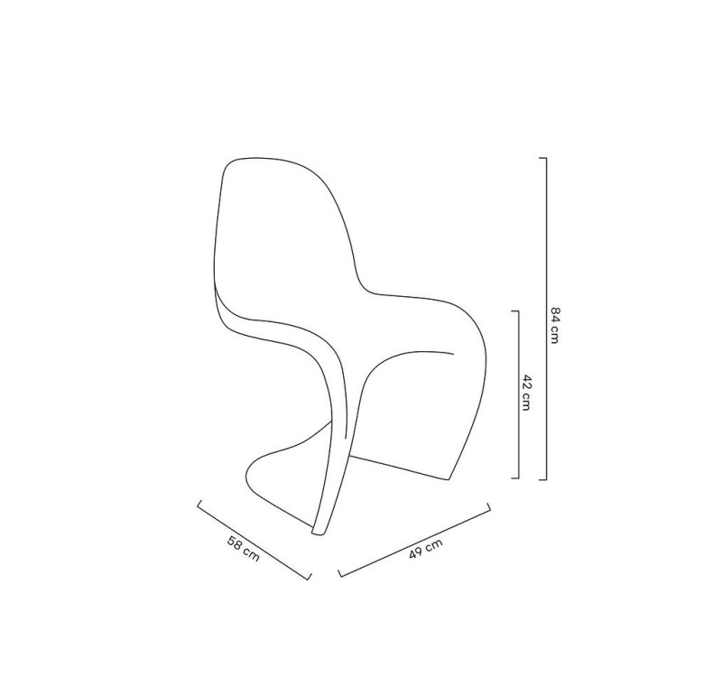 MODESTO krzesło HOVER białe -             polipropylen