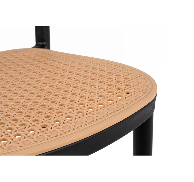 Krzesło barowe WICKY czarne