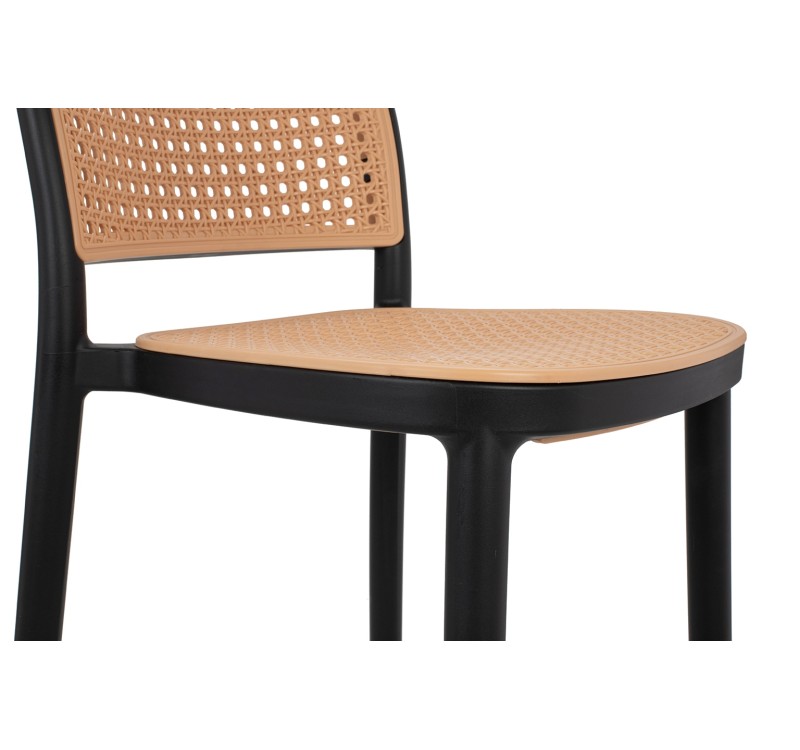 Krzesło barowe WICKY czarne