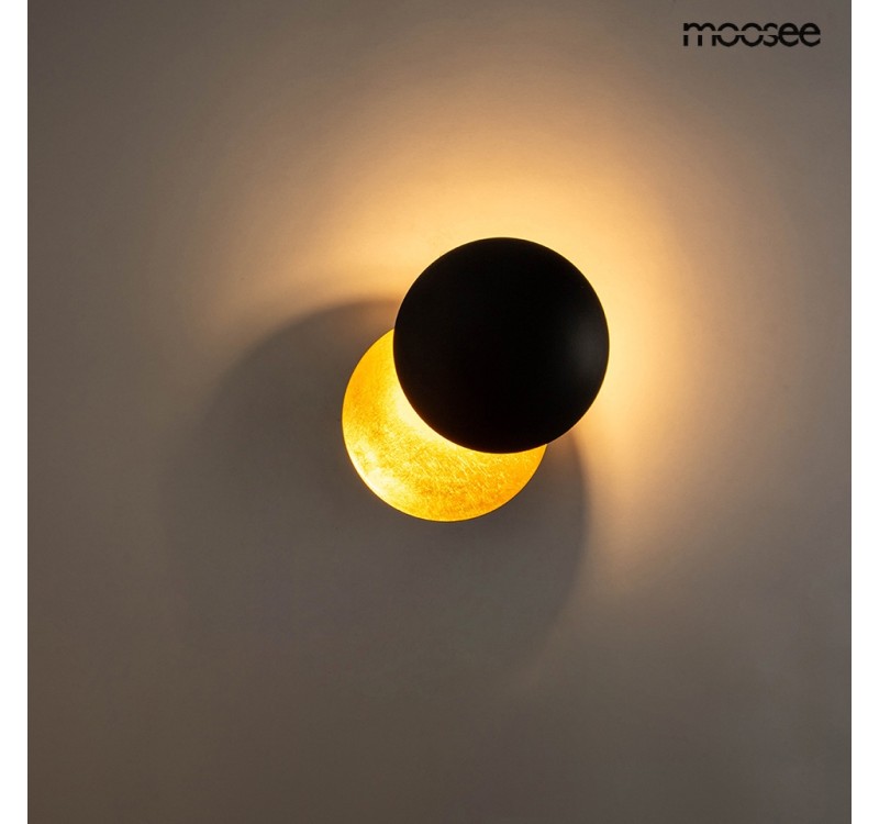 MOOSEE lampa ścienna ECLISE  złota / czarna