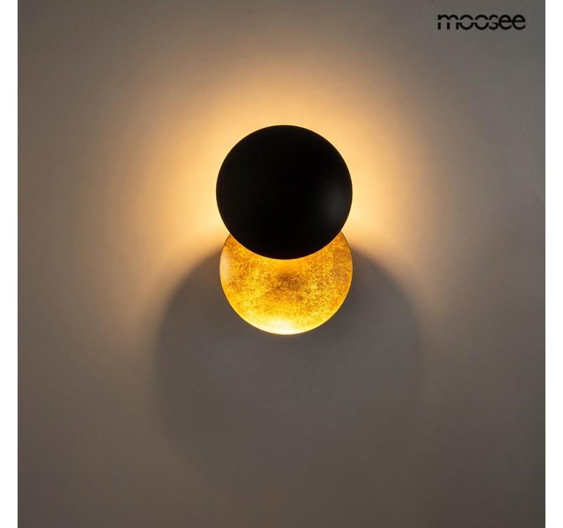 MOOSEE lampa ścienna ECLISE  złota / czarna