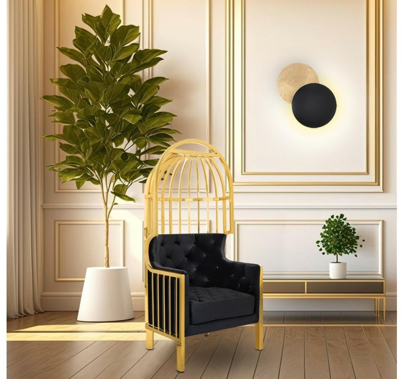 MOOSEE lampa ścienna ECLISE  złota / czarna