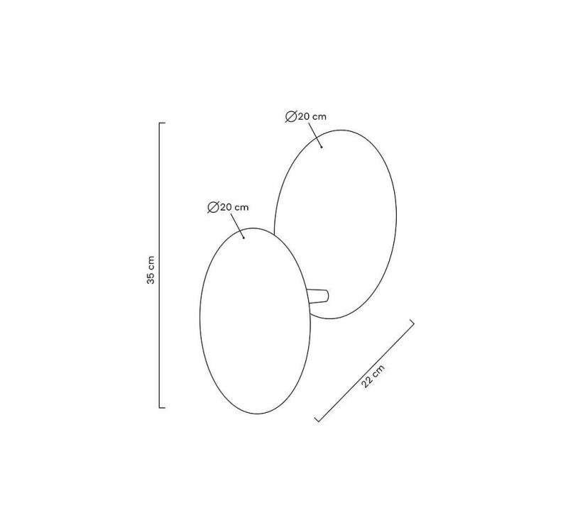 MOOSEE lampa ścienna ECLISE  złota / czarna