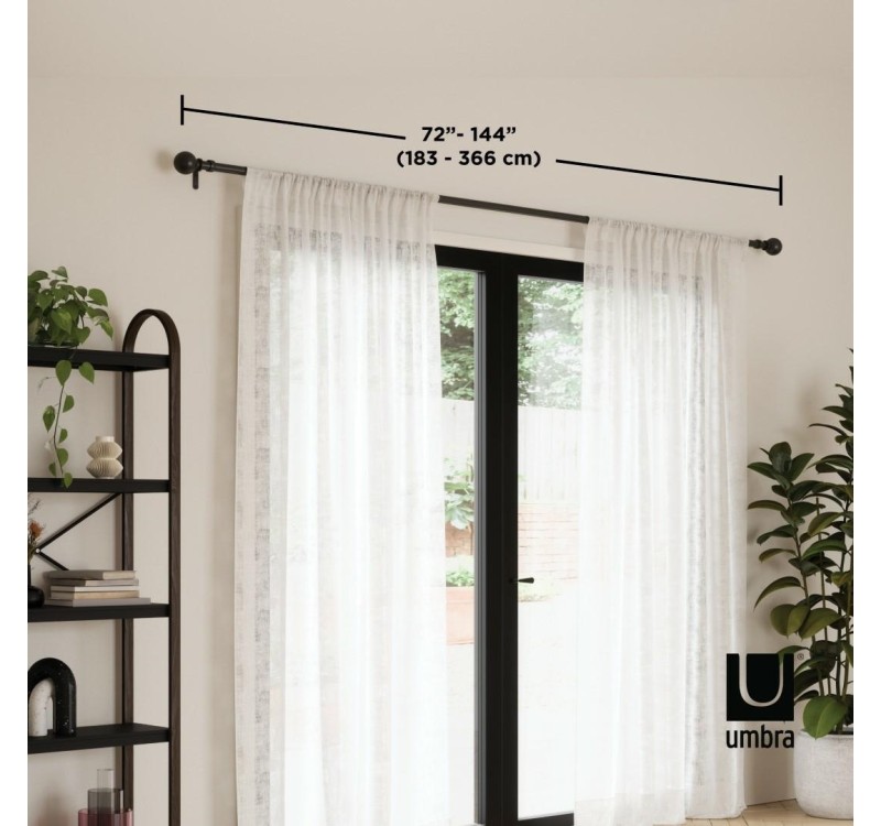 UMBRA karnisz rozszerzany BOLAS 183-365 matowy czarny