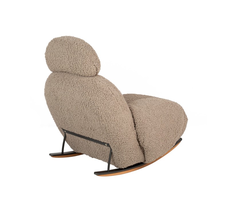 Fotel bujany PLUSH TEDDY ciemny beżowy