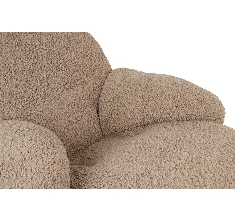 Fotel bujany PLUSH TEDDY ciemny beżowy