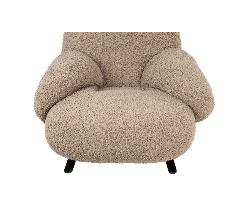 Fotel bujany PLUSH TEDDY ciemny beżowy