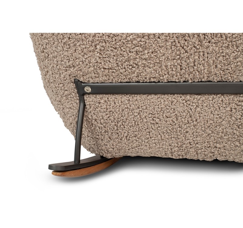 Fotel bujany PLUSH TEDDY ciemny beżowy