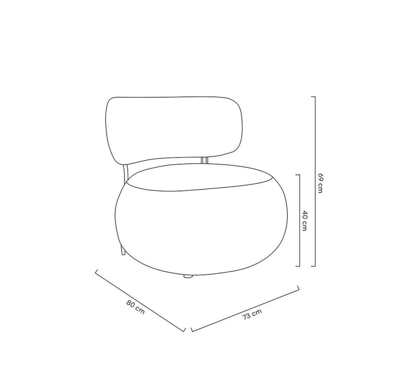 Fotel LOW TEDDY PINK różowy