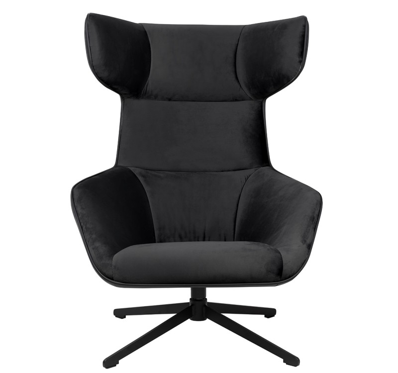 Fotel obrotowy VITA VELVET czarny PU