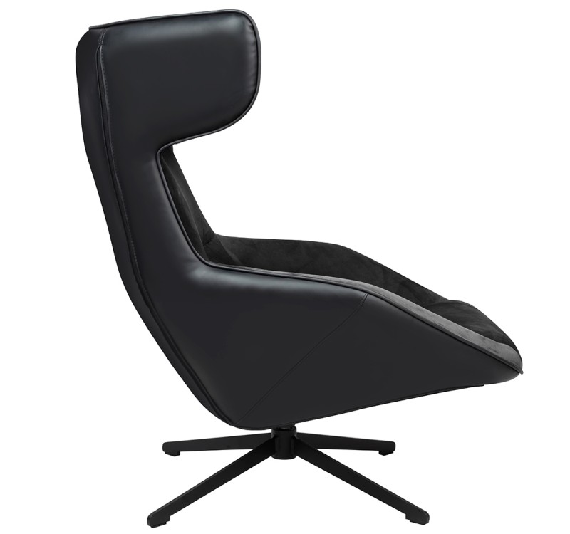 Fotel obrotowy VITA VELVET czarny PU