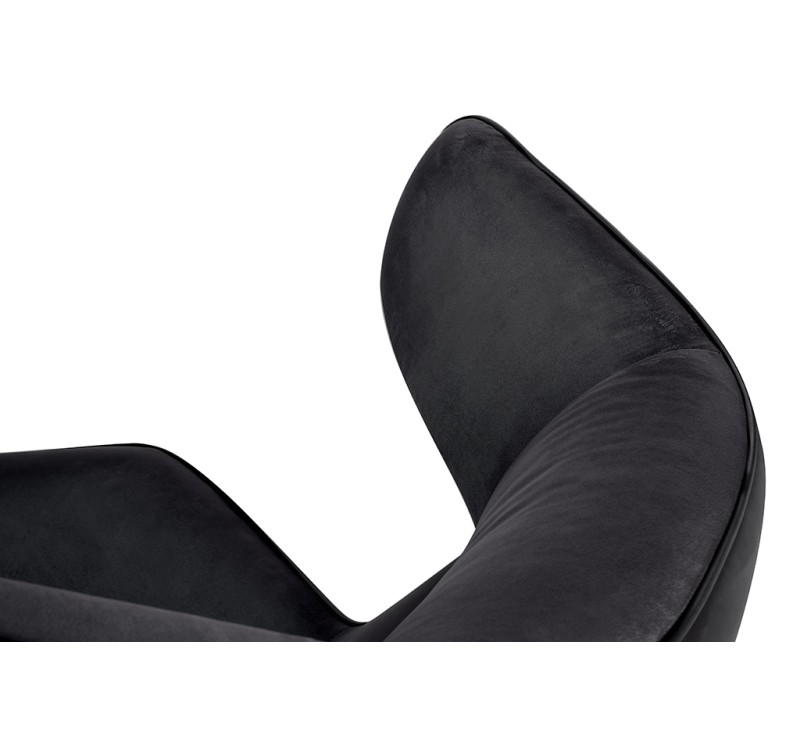 Fotel obrotowy VITA VELVET czarny PU