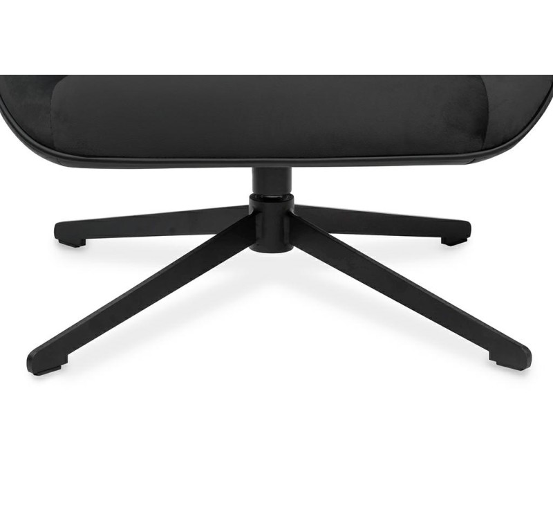 Fotel obrotowy VITA VELVET czarny PU