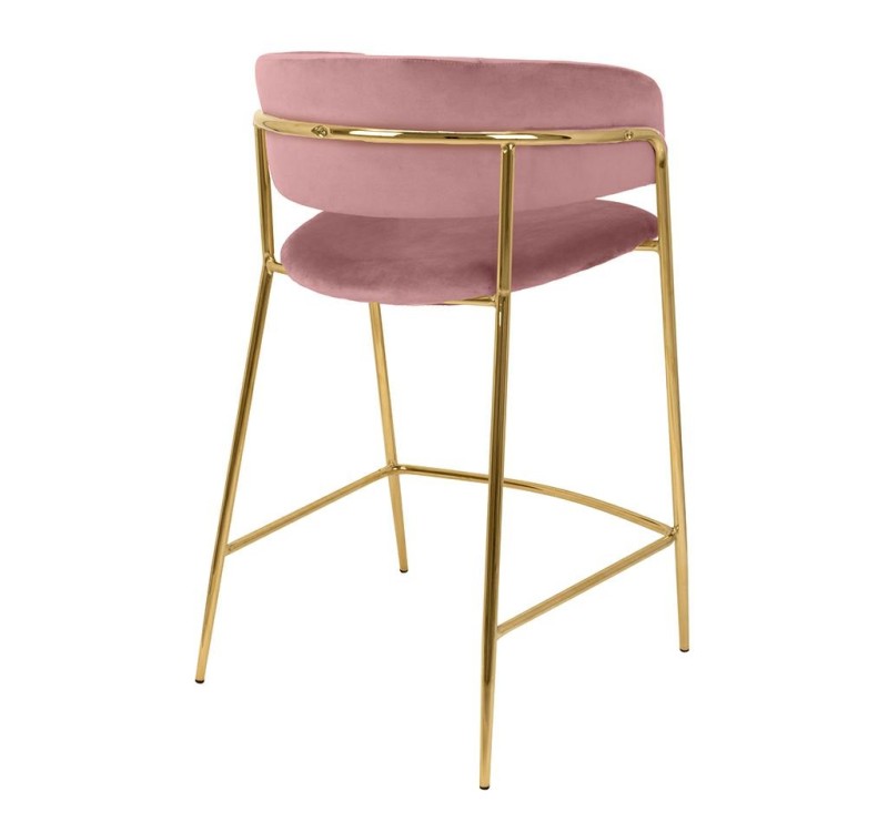 Krzesło barowe DELTA 65 różowe