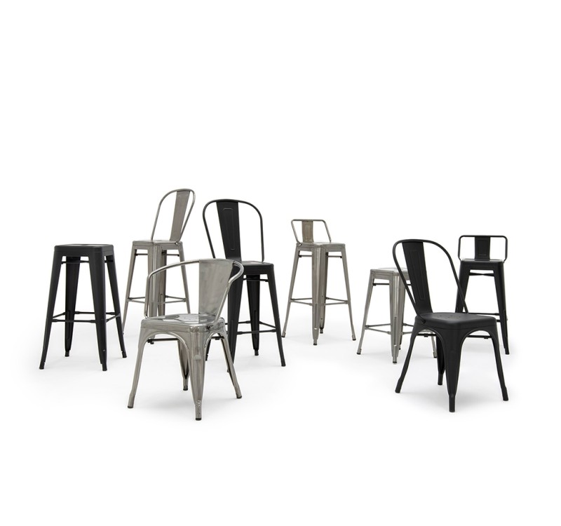 Krzesło barowe TOWER BIG BACK 66 (Paris) metal