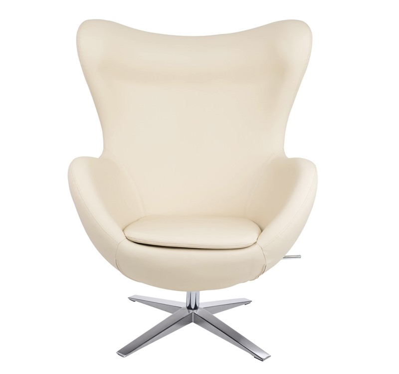 Fotel EGG SZEROKI PU beżowy