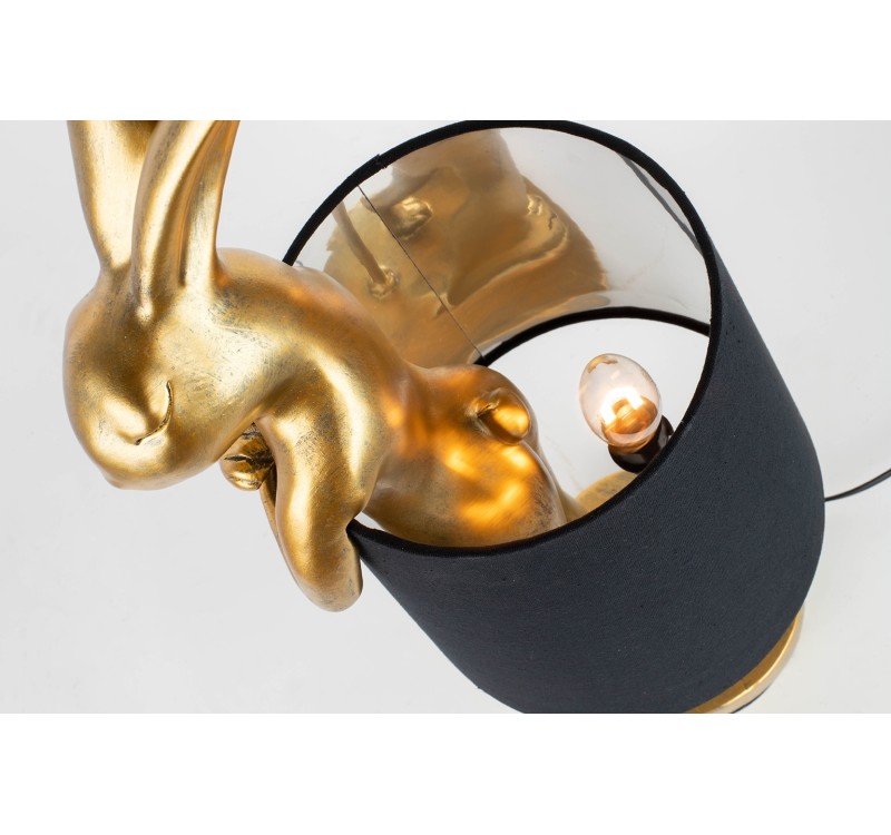 KARE lampa stołowa RABBIT 50 cm złota / czarna