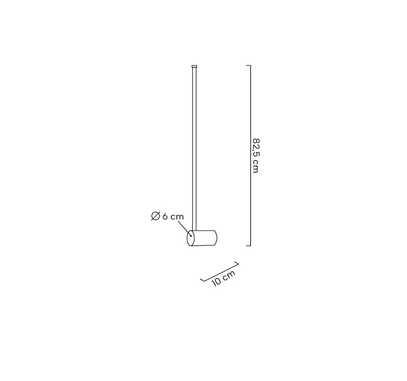 MOOSEE lampa ścienna OMBRE 80 złota