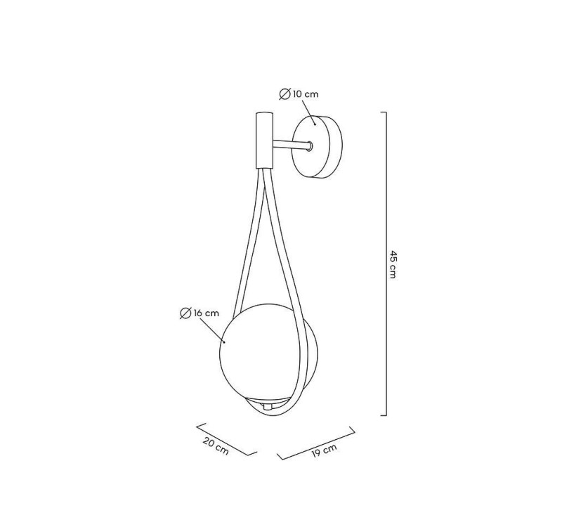 MOOSEE lampa ścienna ROMA złota
