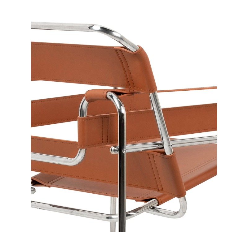 Fotel IVAN brązowy - ekoskóra