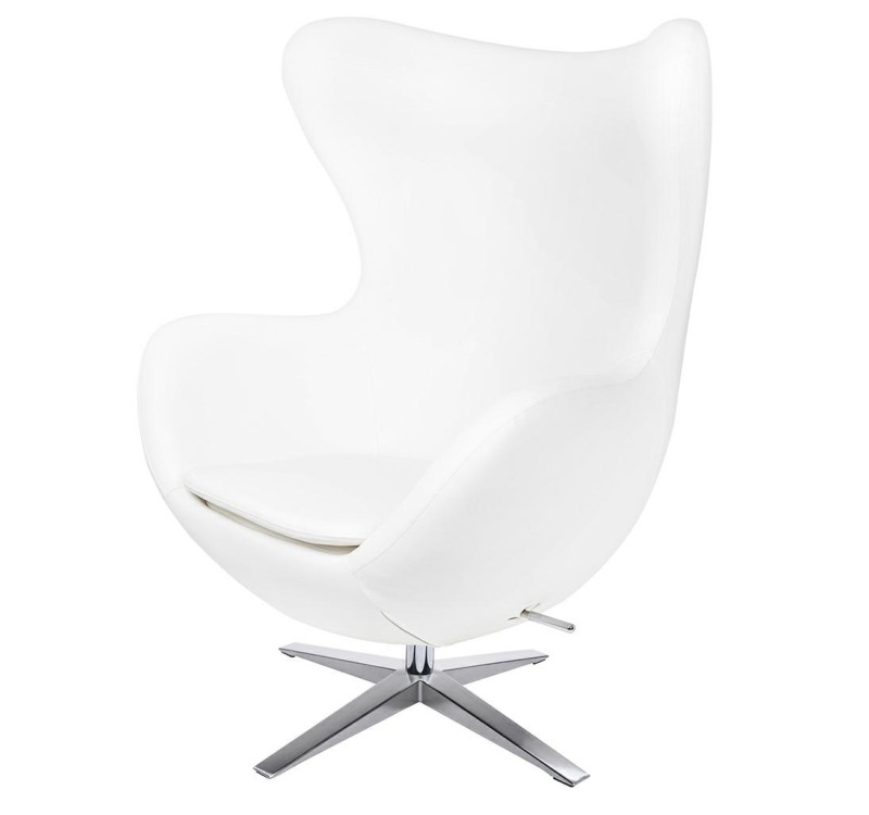 Fotel EGG SZEROKI PU biały