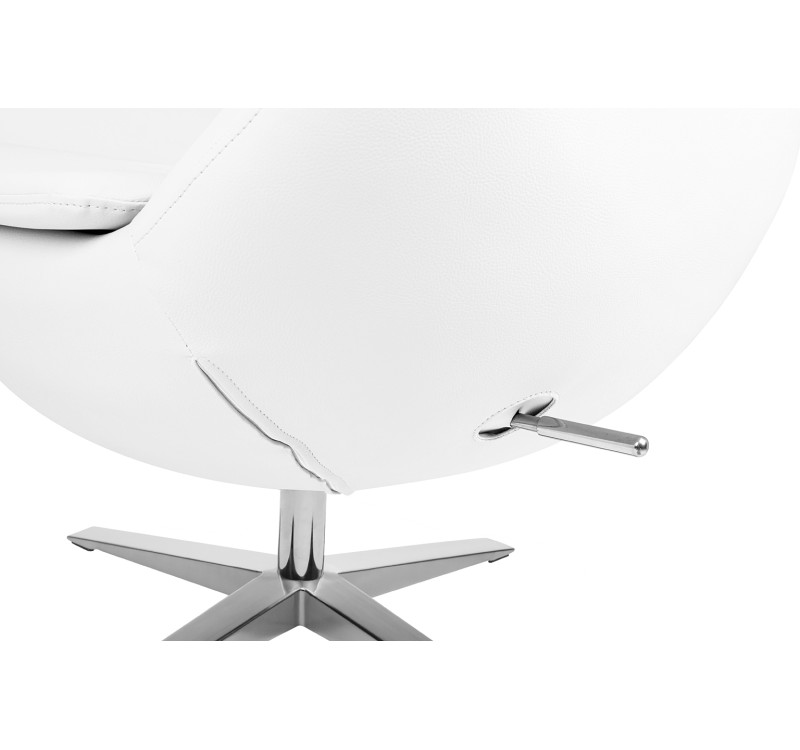 Fotel EGG SZEROKI PU biały