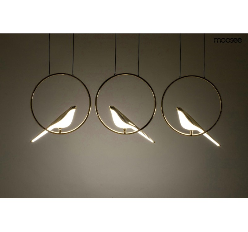 MOOSEE lampa wisząca BIRD LINE złota