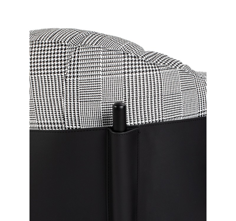 Fotel ROGER biało-czarna pepitka