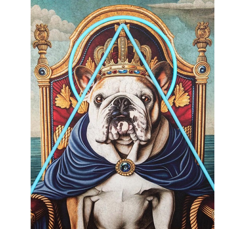 Obraz NEON BULLDOG 80x100 cm
