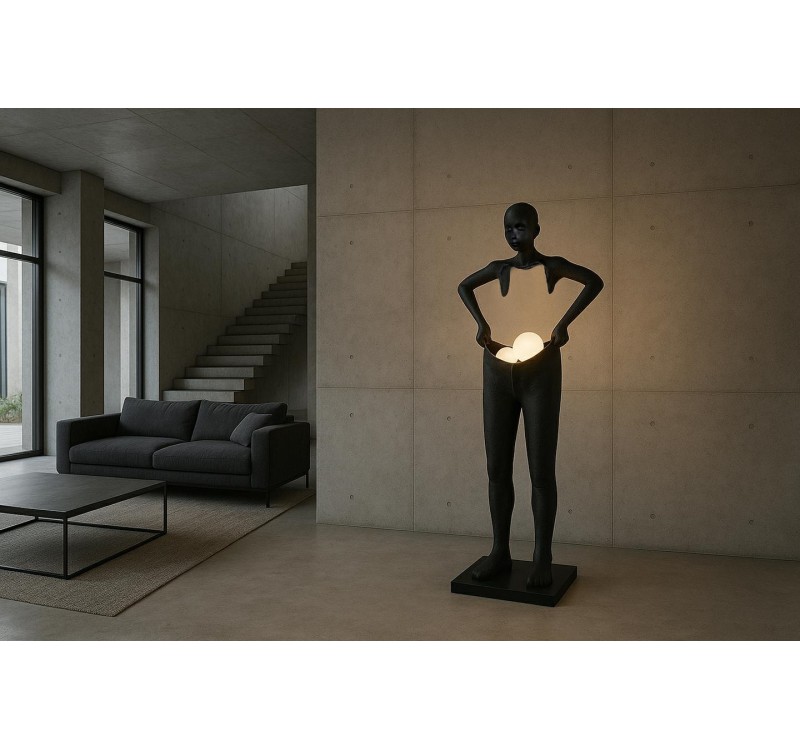 MOOSEE lampa podłogowa HUMAN HOUDINI      czarna