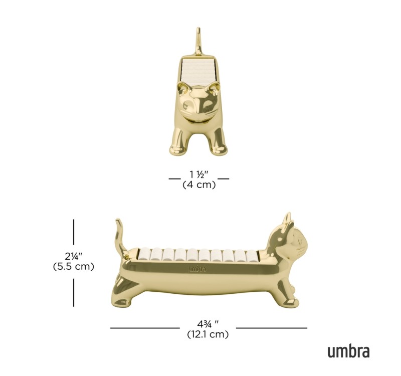 UMBRA organizer na pierścionki ALI CAT    złoty
