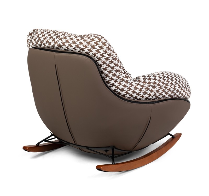 Fotel bujany FATTY brązowa pepitka