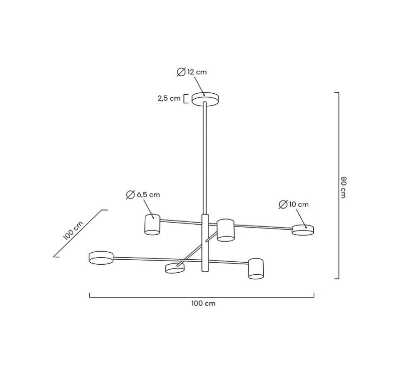 MOOSEE lampa wisząca PIAZETTA złota
