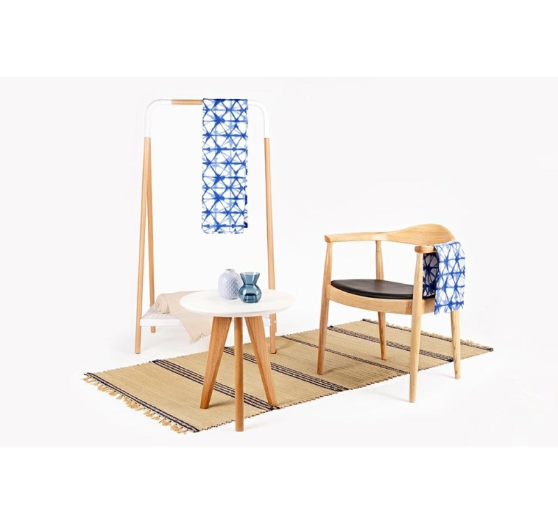 Krzesło KENNEDY naturalne - drewno jesion, ekoskóra