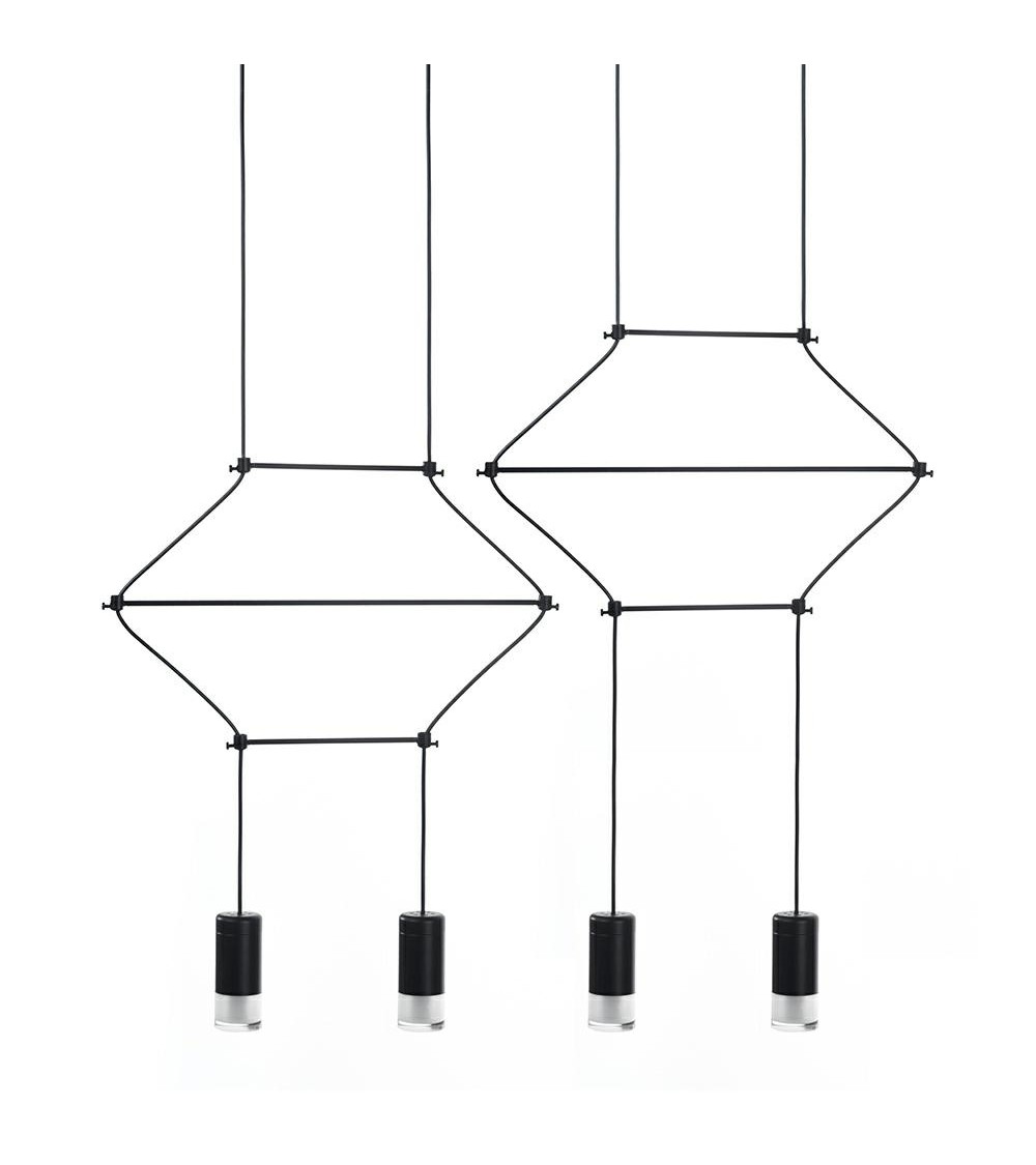 Lampa wisząca FLUSSO LINE 4 czarna