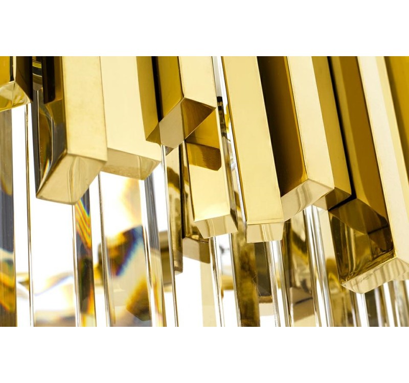 Lampa wisząca IMPERIAL GOLD 60 - stal, kryształ