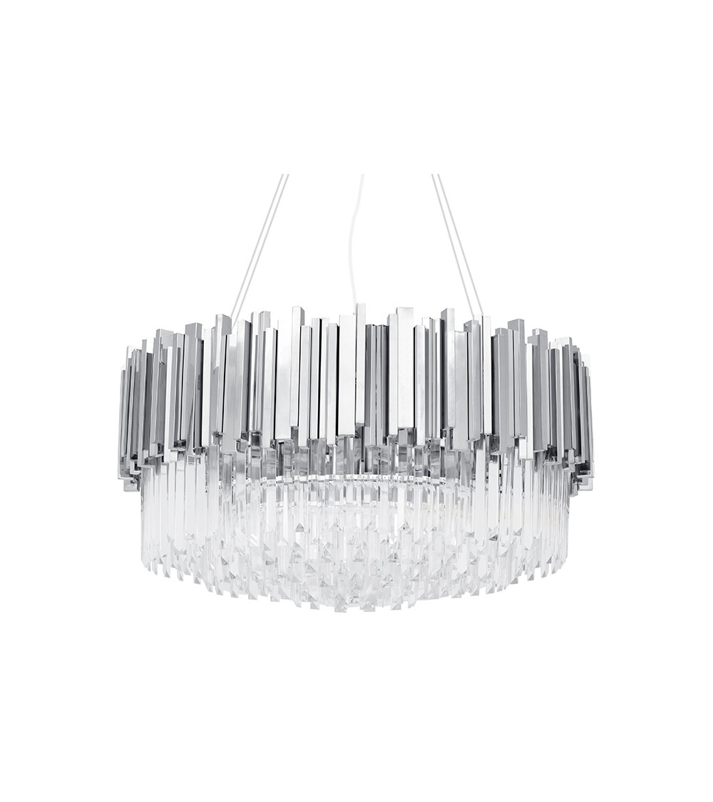 Lampa wisząca IMPERIAL SILVER 80 - stal, kryształ