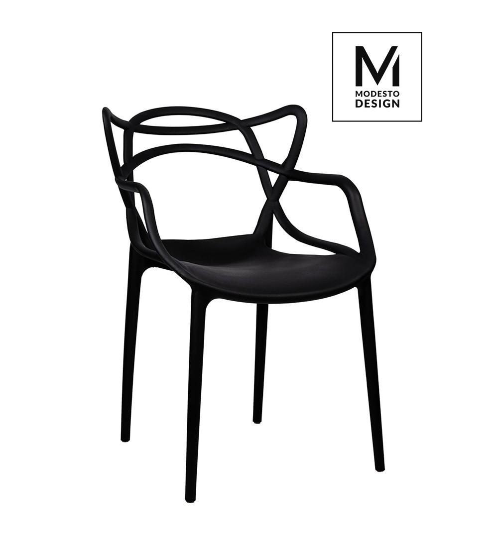 MODESTO krzesło HILO czarne-polipropylen