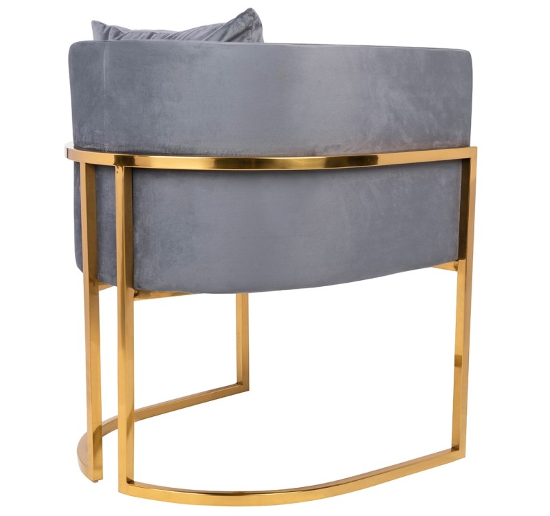 Fotel CHLOE VELVET ciemny szary