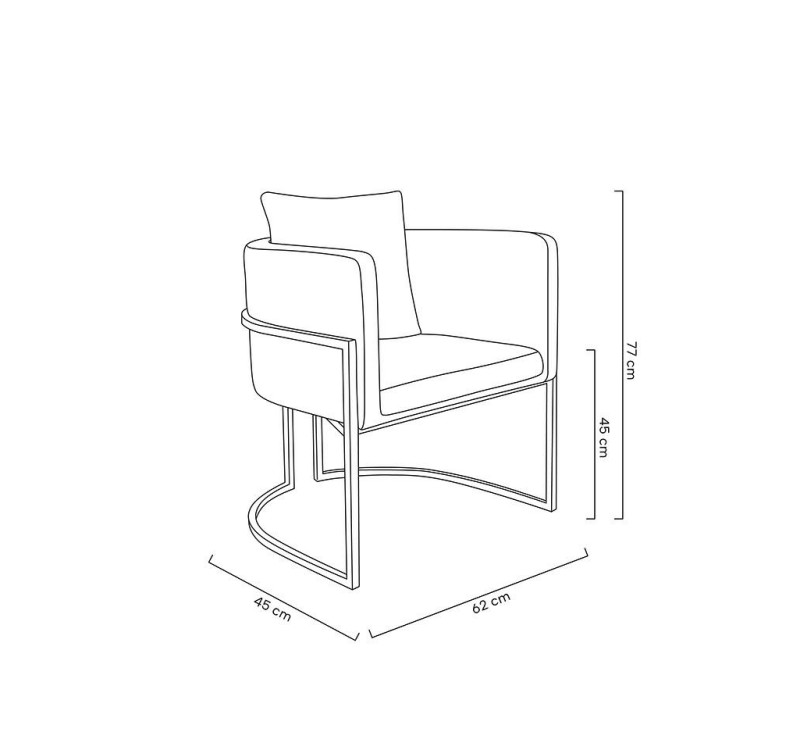 Fotel CHLOE VELVET ciemny szary