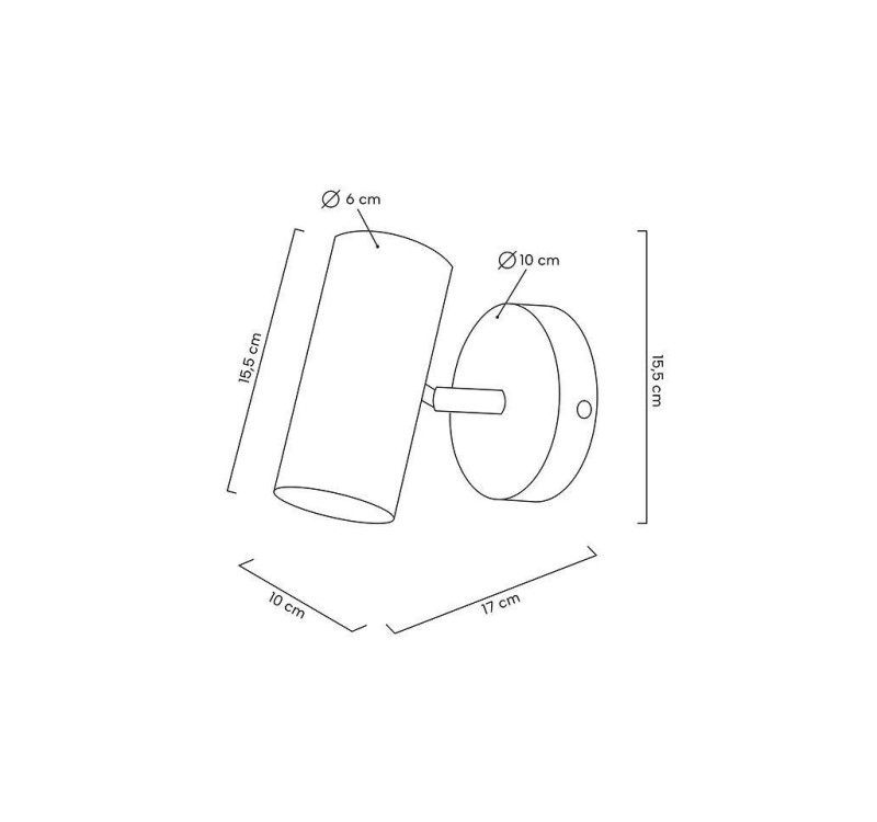 MOOSEE lampa ścienna SPOT złota