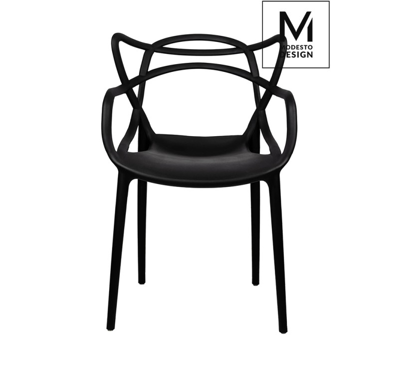 MODESTO krzesło HILO czarne-polipropylen